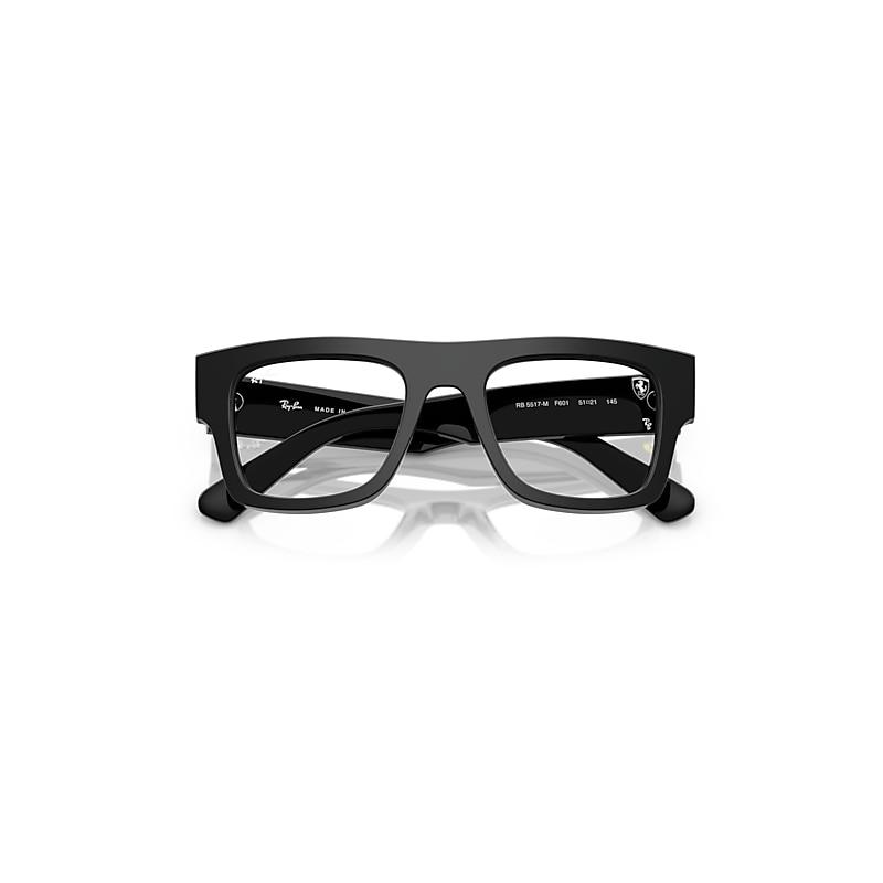 Ray-Ban Rb5517m Optics Scuderia Ferrari Collection Eyeglasses Black Frame Clear Lenses Polarized by RAY-BAN