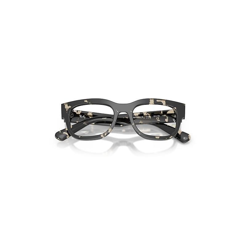 Ray-Ban Rb5528m Optics Scuderia Ferrari Collection Eyeglasses Havana Grey Frame Clear Lenses Polarized by RAY-BAN