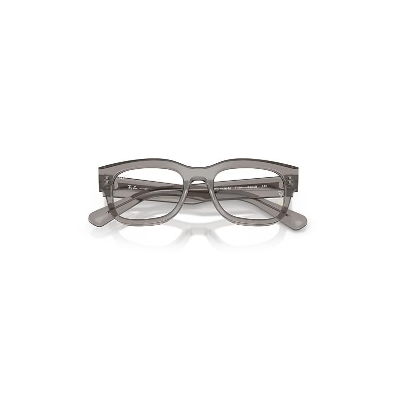 Ray-Ban Rb5528m Optics Scuderia Ferrari Collection Eyeglasses Transparent Grey Frame Clear Lenses Polarized by RAY-BAN