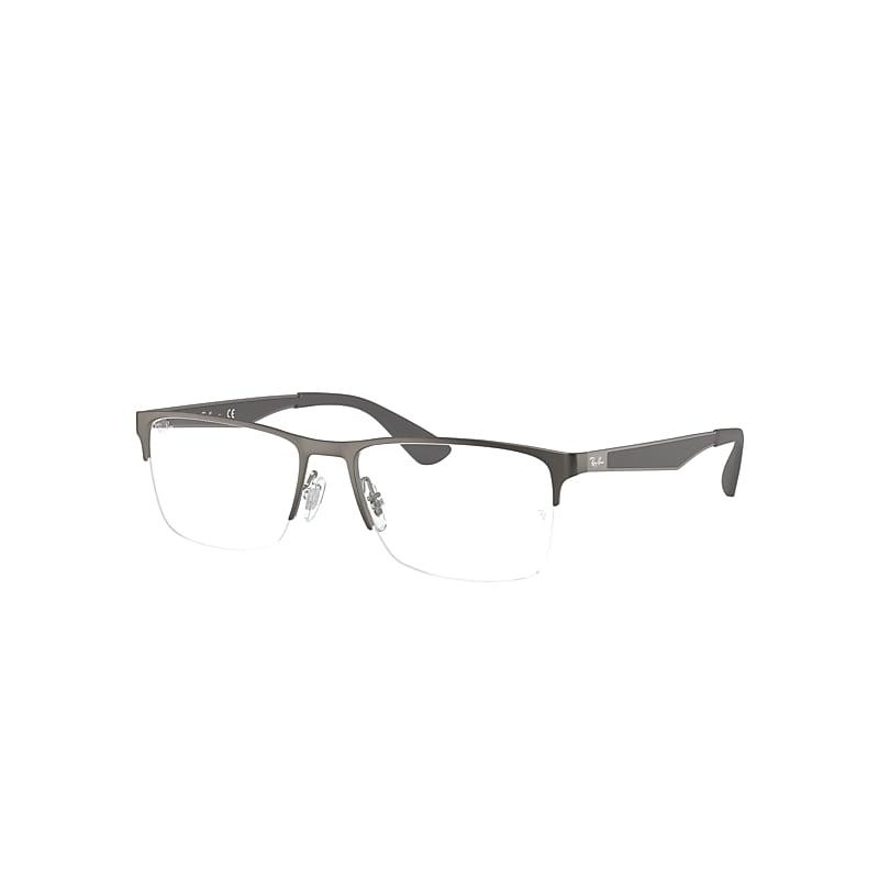 Ray-Ban Rb6335 Optics Eyeglasses Grey Frame Clear Lenses Polarized by RAY-BAN