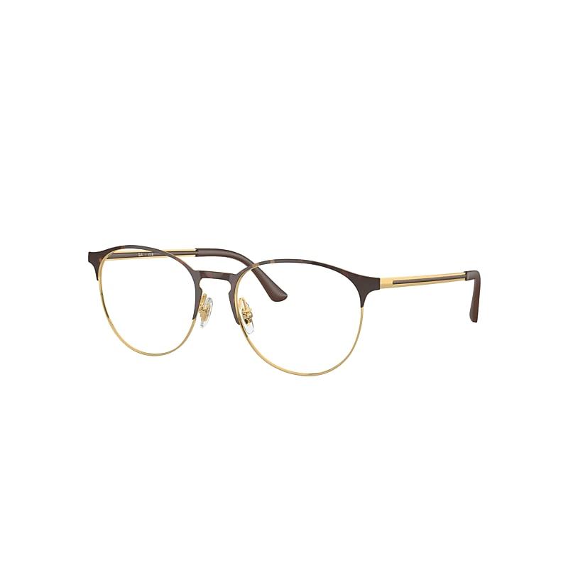 Ray-Ban Rb6375 Optics Eyeglasses Gold Frame Clear Lenses Polarized by RAY-BAN
