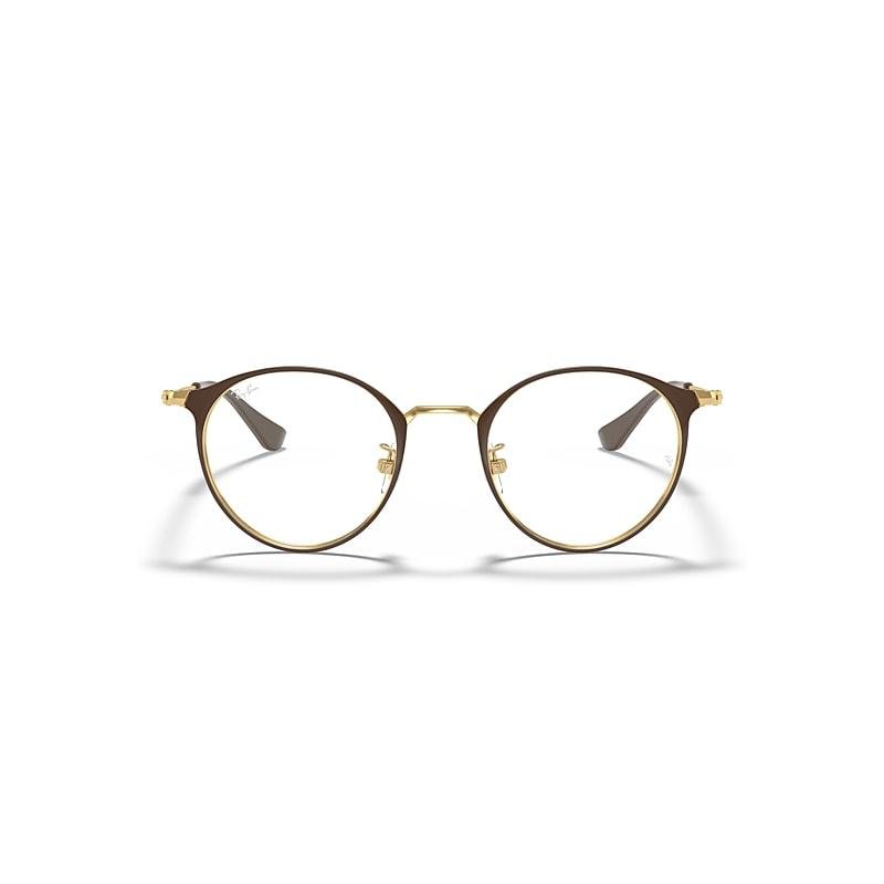 Ray-Ban Rb6378 Optics Eyeglasses Gold Frame Clear Lenses by RAY-BAN