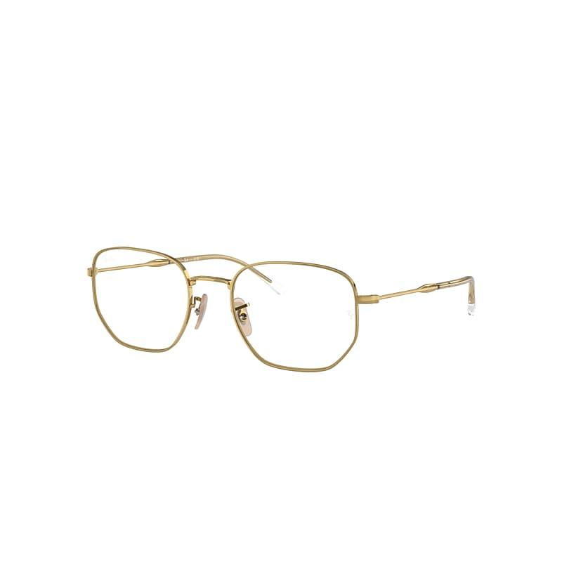 Ray-Ban Rb6496 Optics Eyeglasses Arista Gold Frame Clear Lenses Polarized by RAY-BAN