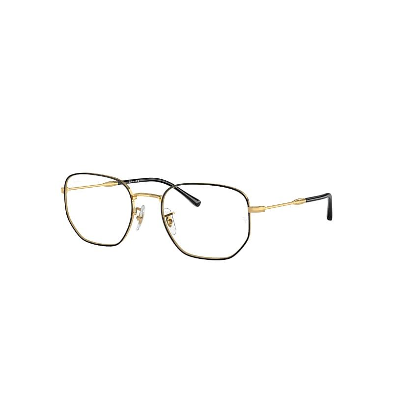 Ray-Ban Rb6496 Optics Limited Eyeglasses Black On Gold Frame Demo Lens Lenses Polarized by RAY-BAN