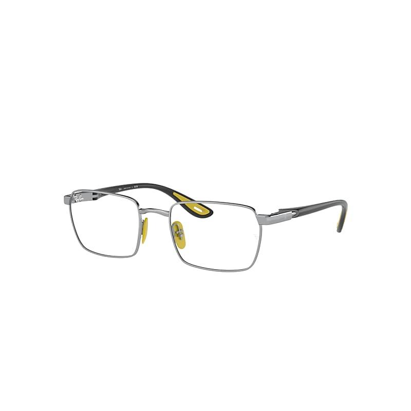 Ray-Ban Rb6507m Optics Scuderia Ferrari Collection Eyeglasses Grey Frame Clear Lenses Polarized by RAY-BAN