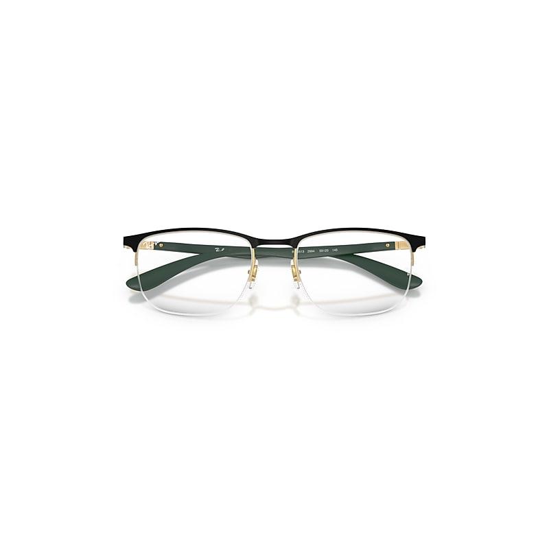 Ray-Ban Rb6513 Optics Eyeglasses Sand Green Frame Clear Lenses Polarized by RAY-BAN