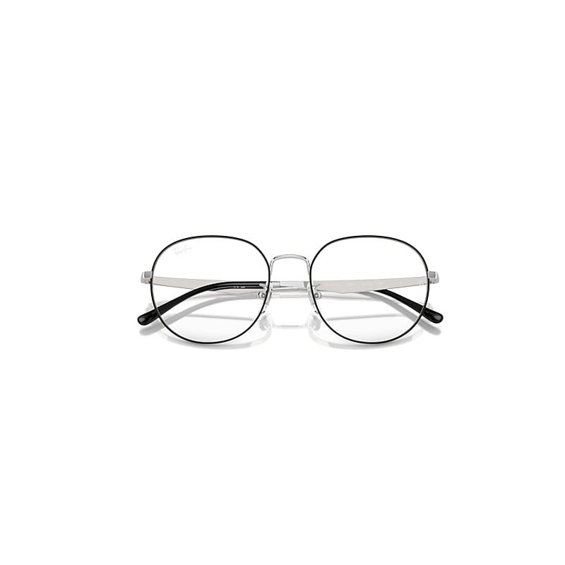 Ray-Ban Rb6517d Optics Eyeglasses Silver Frame Clear Lenses Polarized by RAY-BAN