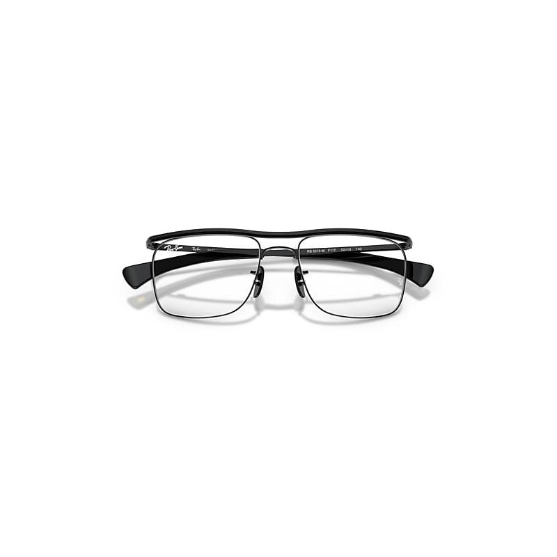Ray-Ban Rb6519m Optics Scuderia Ferrari Collection Eyeglasses Black Frame Clear Lenses Polarized by RAY-BAN