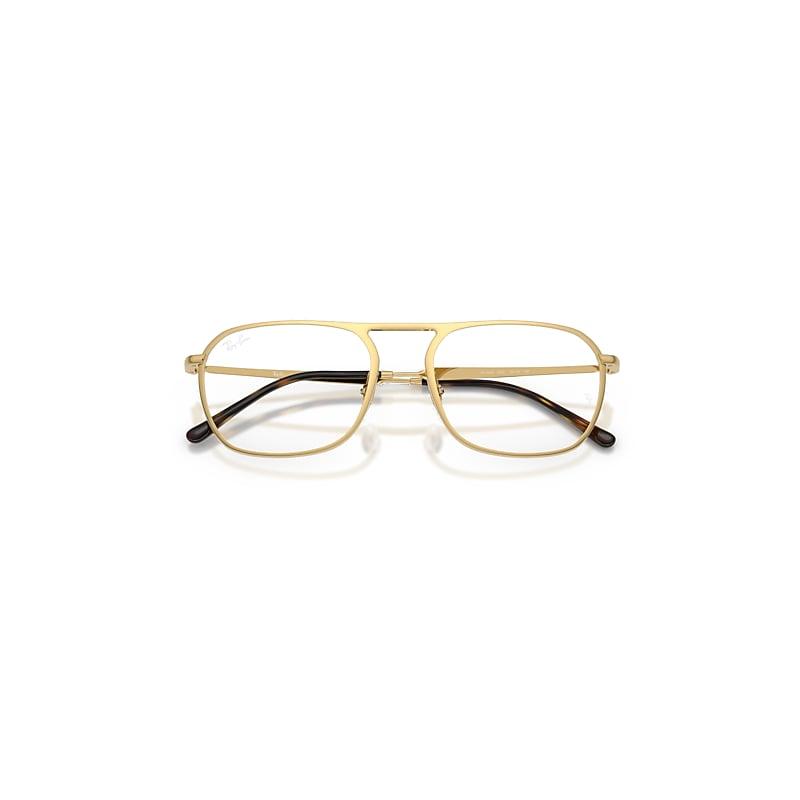 Ray-Ban Rb6548 Optics Eyeglasses Arista Gold Frame Clear Lenses Polarized by RAY-BAN