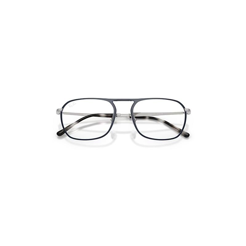 Ray-Ban Rb6548 Optics Eyeglasses Silver Frame Clear Lenses Polarized by RAY-BAN