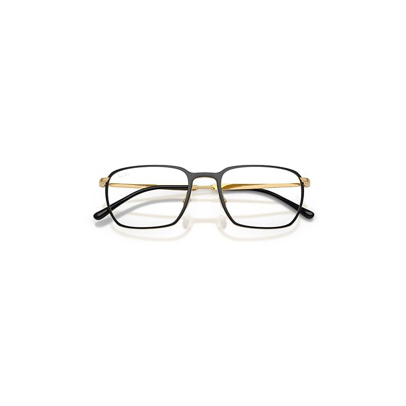 Ray-Ban Rb6549 Optics Eyeglasses Arista Gold Frame Clear Lenses Polarized by RAY-BAN