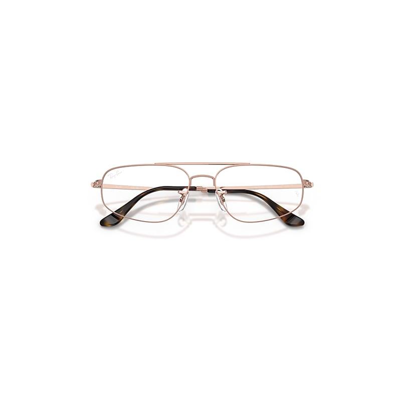 Ray-Ban Rb6550 Optics Eyeglasses Copper Frame Clear Lenses Polarized by RAY-BAN