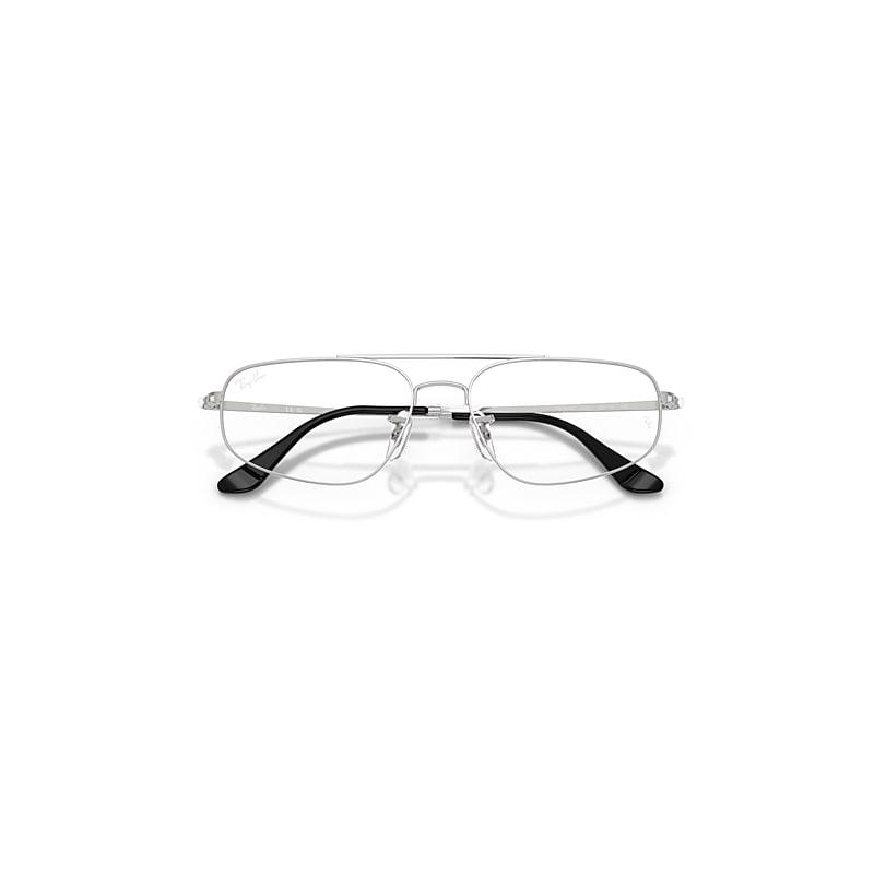 Ray-Ban Rb6550 Optics Eyeglasses Silver Frame Clear Lenses Polarized by RAY-BAN