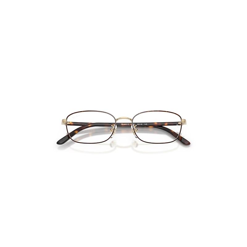 Ray-Ban Rb6551d Optics Eyeglasses Havana Frame Clear Lenses Polarized by RAY-BAN