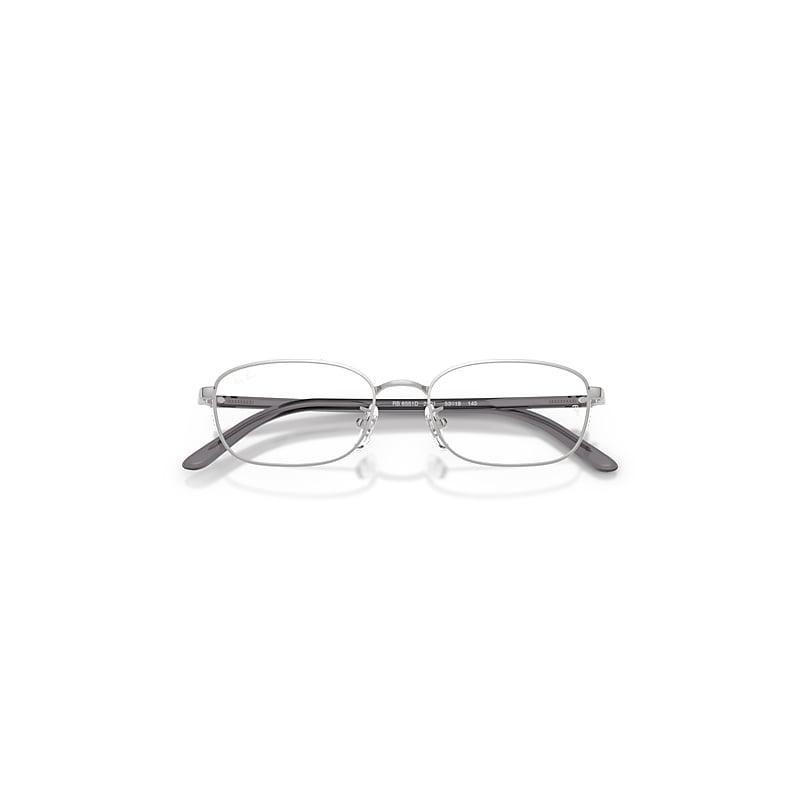 Ray-Ban Rb6551d Optics Eyeglasses Transparent Dark Grey Frame Clear Lenses Polarized by RAY-BAN