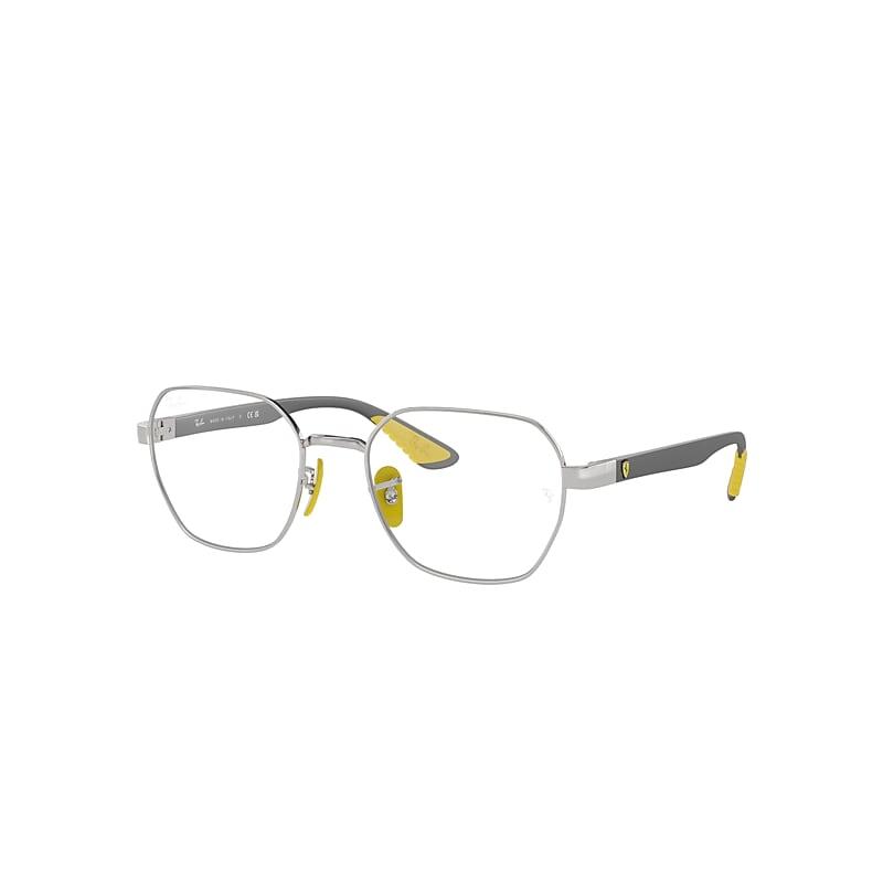Ray-Ban Rb6594m Optics Scuderia Ferrari Collection Eyeglasses Grey Frame Clear Lenses Polarized by RAY-BAN