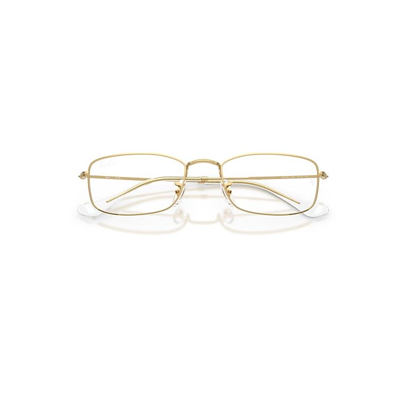 Ray-Ban Rb6647 Optics Eyeglasses Arista Gold Frame Clear Lenses Polarized by RAY-BAN