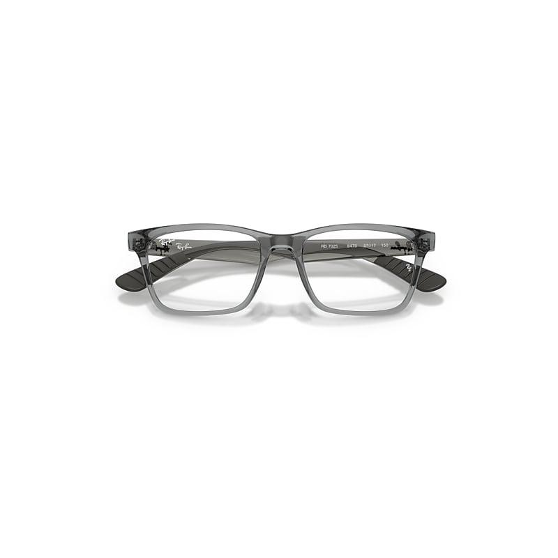 Ray-Ban Rb7025 Optics Eyeglasses Dark Grey Frame Clear Lenses Polarized by RAY-BAN