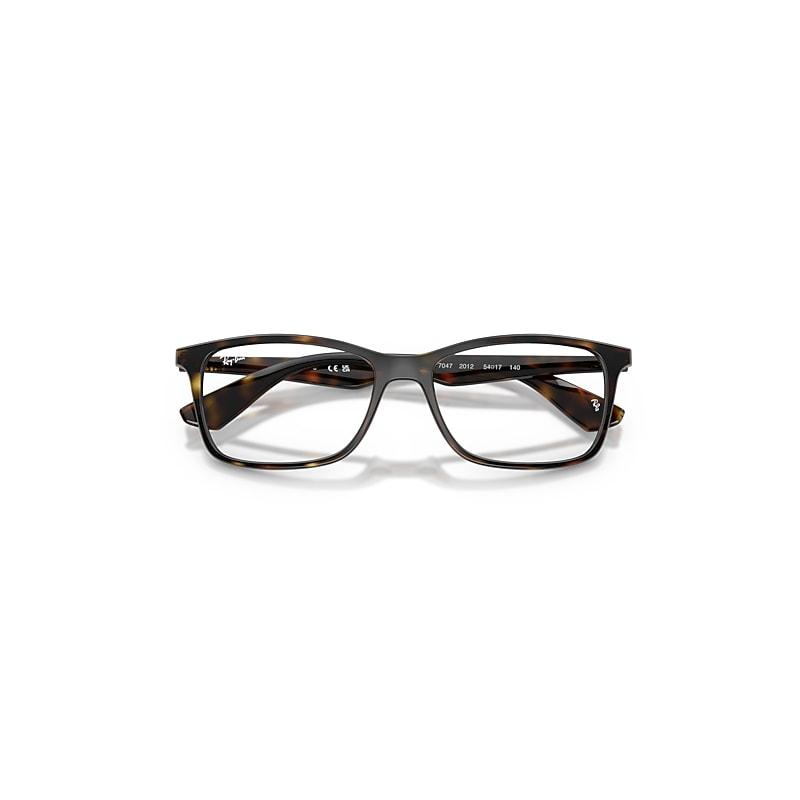 Ray-Ban Rb7047 Optics Eyeglasses Havana Frame Clear Lenses Polarized by RAY-BAN