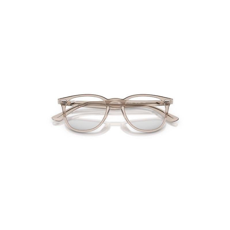 Ray-Ban Rb7159 Optics Eyeglasses Transparent Beige Frame Clear Lenses Polarized by RAY-BAN