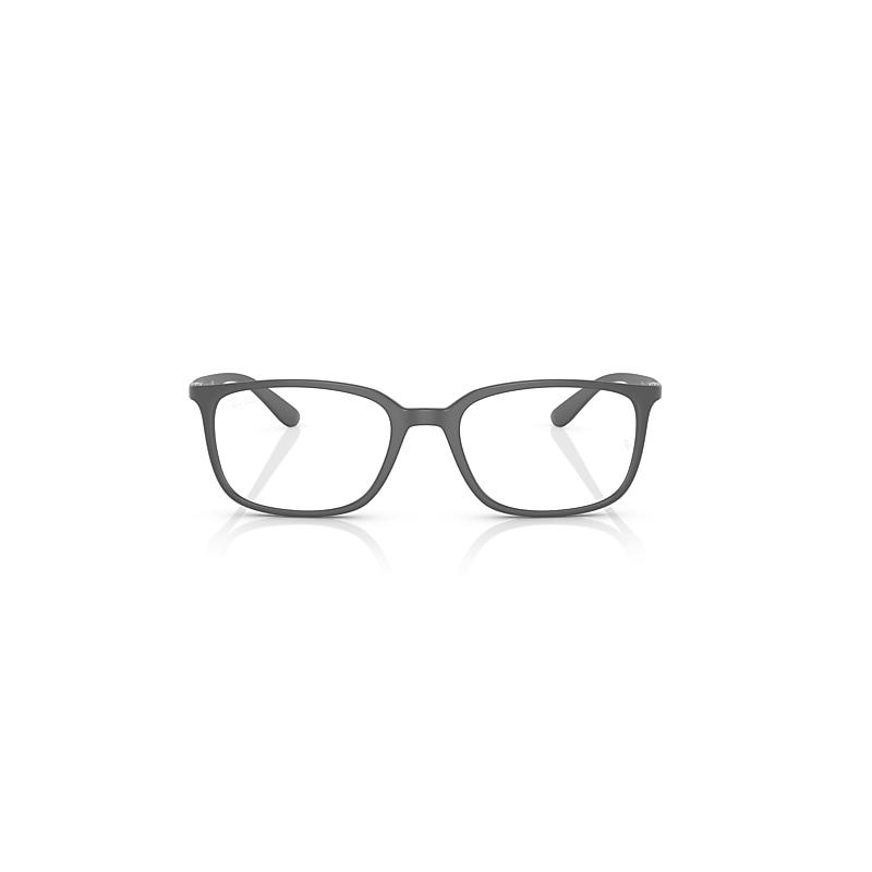 Ray-Ban Rb7208 Optics Eyeglasses Grey Frame Clear Lenses Polarized by RAY-BAN