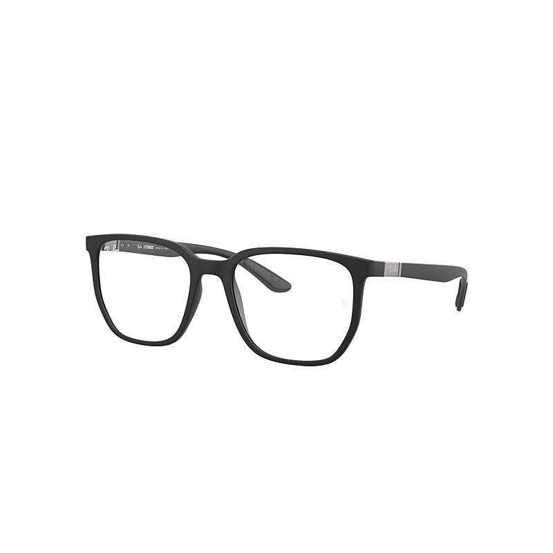 Ray-Ban Rb7235 Optics Eyeglasses Sand Black Frame Clear Lenses Polarized by RAY-BAN