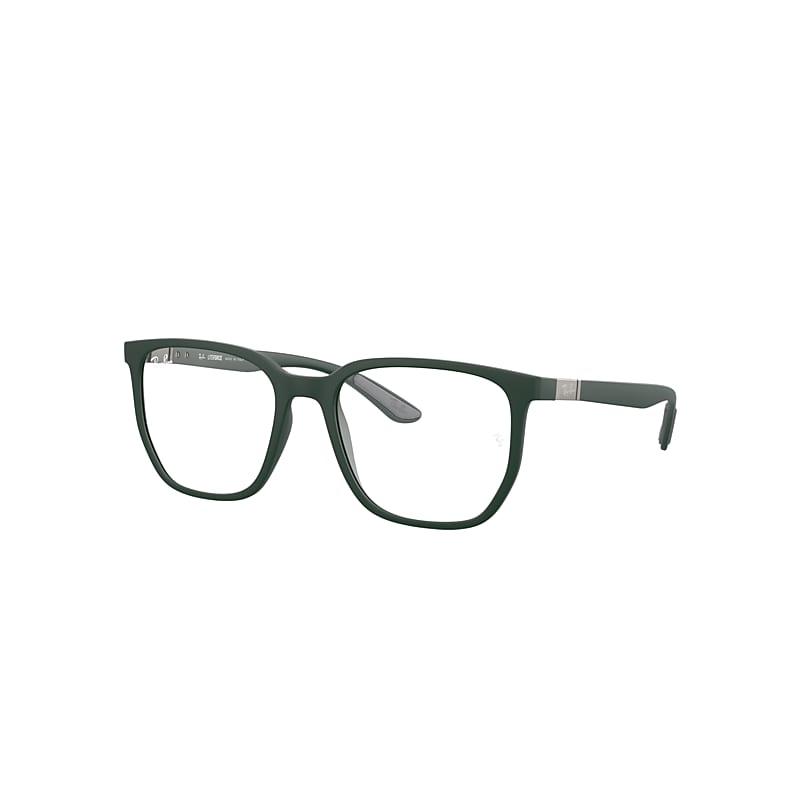 Ray-Ban Rb7235 Optics Eyeglasses Sand Green Frame Clear Lenses Polarized by RAY-BAN
