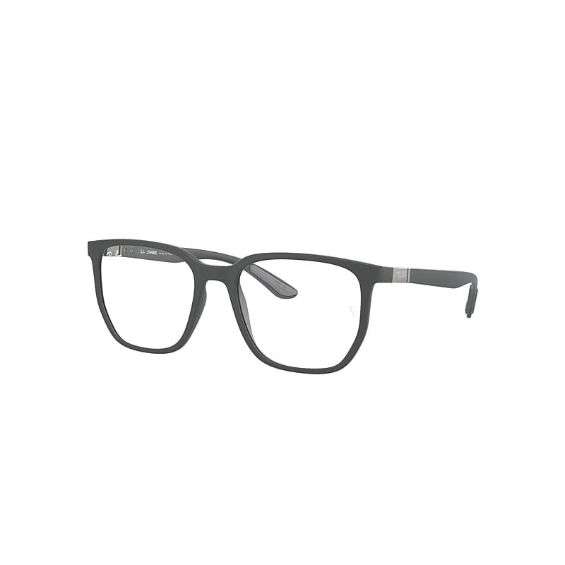 Ray-Ban Rb7235 Optics Eyeglasses Sand Grey Frame Clear Lenses Polarized by RAY-BAN