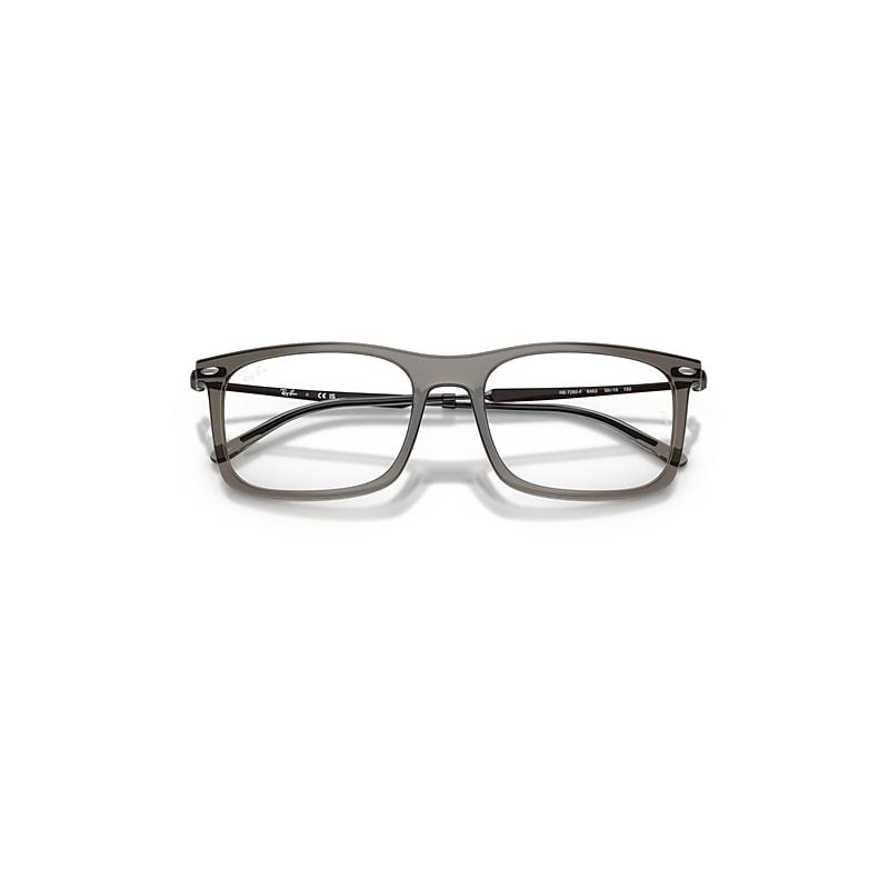 Ray-Ban Rb7260 Optics Eyeglasses Black Frame Clear Lenses Polarized by RAY-BAN