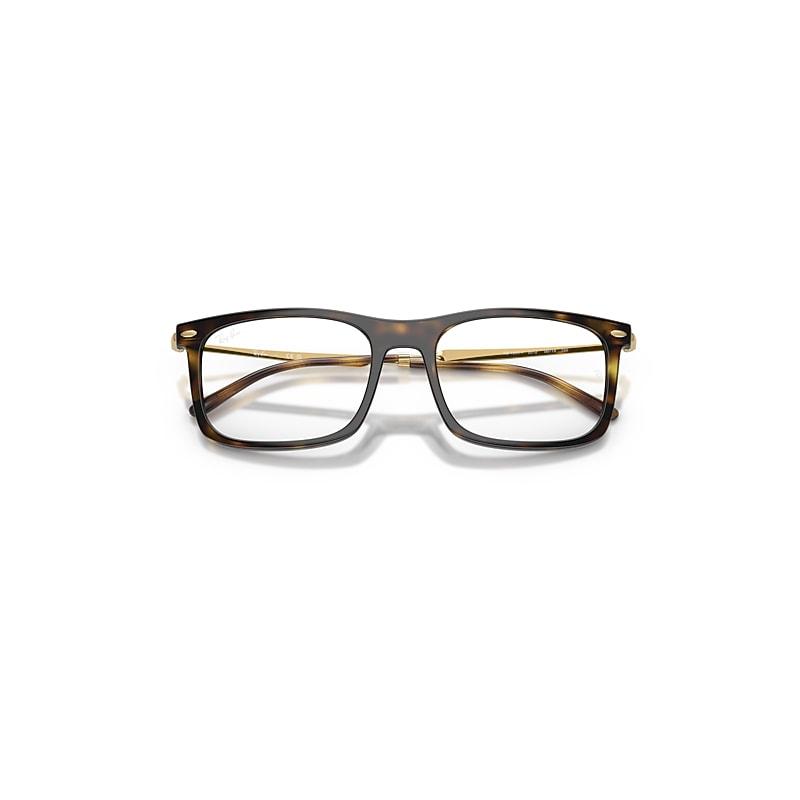 Ray-Ban Rb7260 Optics Eyeglasses Gold Frame Clear Lenses Polarized by RAY-BAN