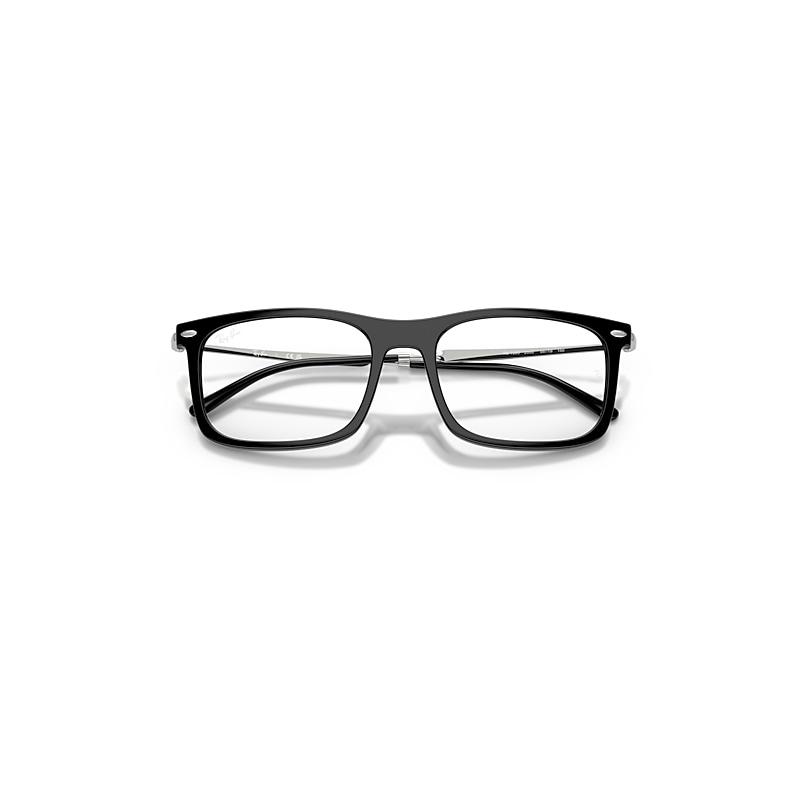 Ray-Ban Rb7260 Optics Eyeglasses Silver Frame Clear Lenses Polarized by RAY-BAN