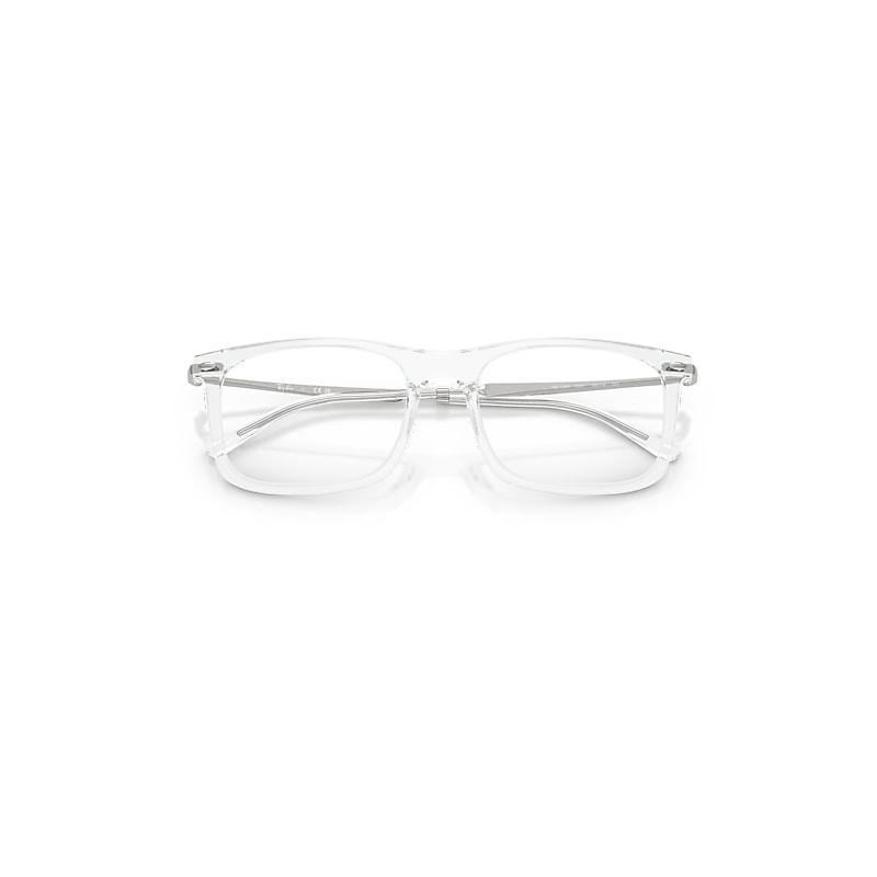 Ray-Ban Rb7260 Optics Eyeglasses Silver Frame Clear Lenses Polarized by RAY-BAN