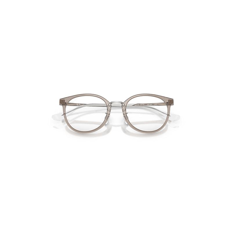 Ray-Ban Rb7266d Optics Eyeglasses Silver Frame Clear Lenses Polarized by RAY-BAN