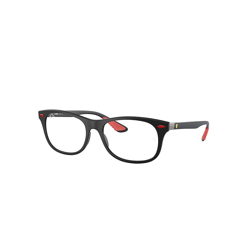 Ray-Ban Rb7307m Optics Scuderia Ferrari Collection Eyeglasses Black Frame Clear Lenses Polarized by RAY-BAN