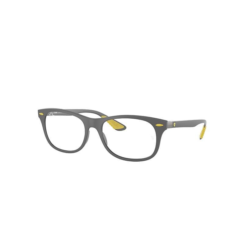 Ray-Ban Rb7307m Optics Scuderia Ferrari Collection Eyeglasses Grey Frame Clear Lenses Polarized by RAY-BAN