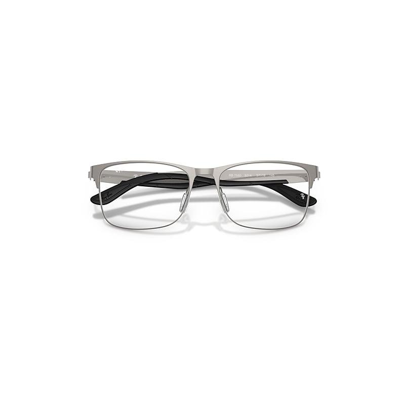 Ray-Ban Rb7550 Optics Eyeglasses Gunmetal Frame Clear Lenses Polarized by RAY-BAN
