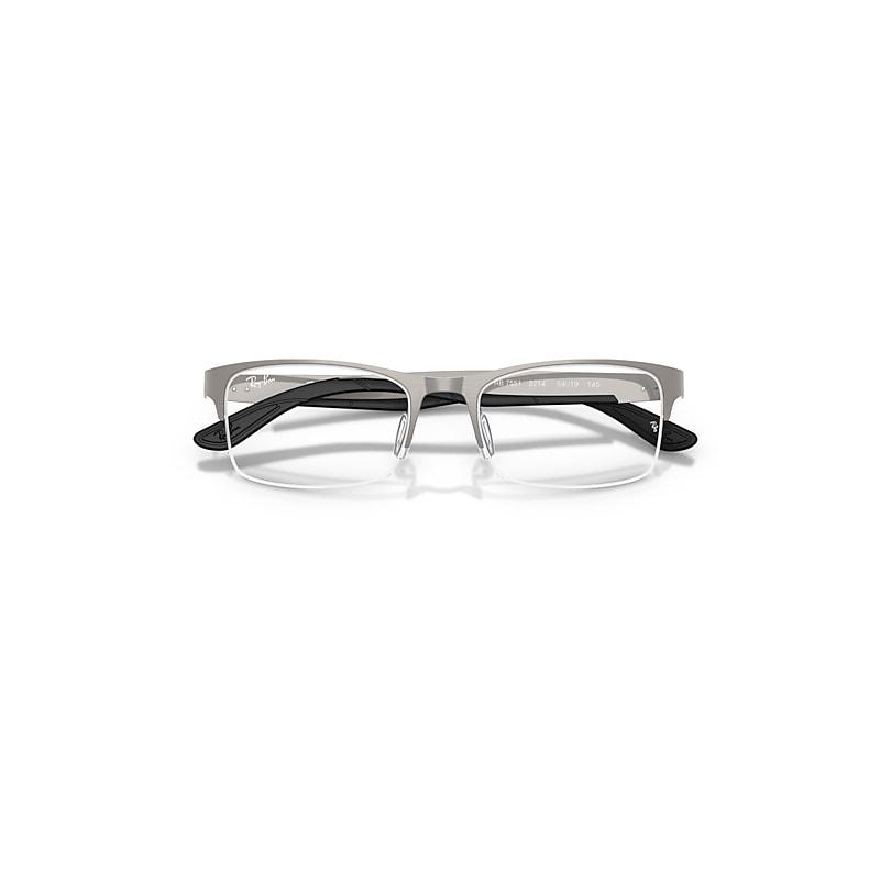 Ray-Ban Rb7551 Optics Eyeglasses Gunmetal Frame Clear Lenses Polarized by RAY-BAN