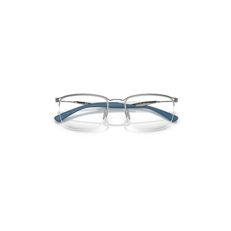 Ray-Ban Rb7552 Optics Eyeglasses Gunmetal Frame Clear Lenses Polarized by RAY-BAN