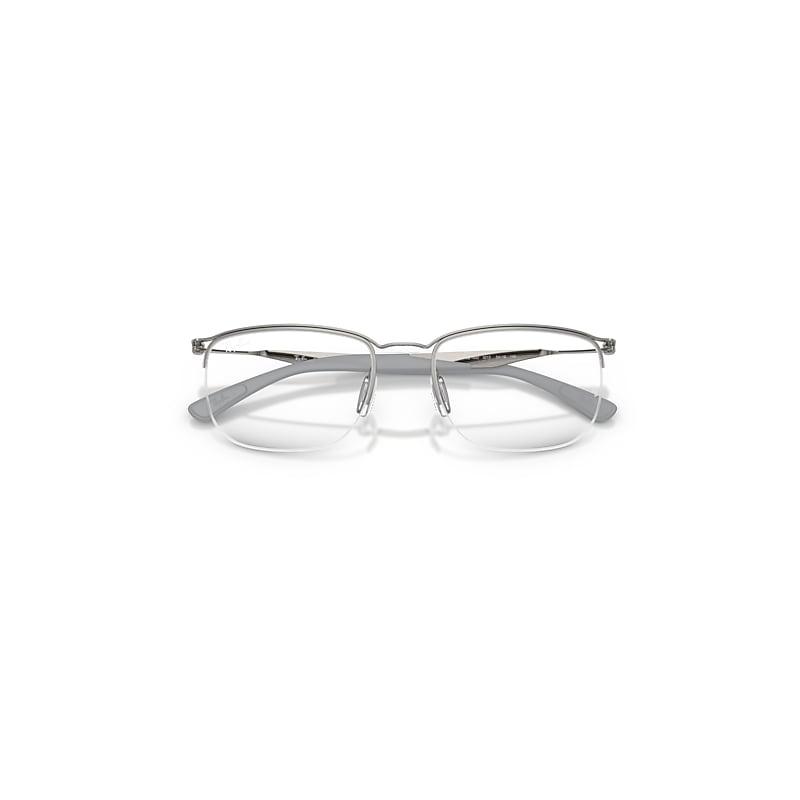 Ray-Ban Rb7552 Optics Eyeglasses Gunmetal Frame Clear Lenses Polarized by RAY-BAN