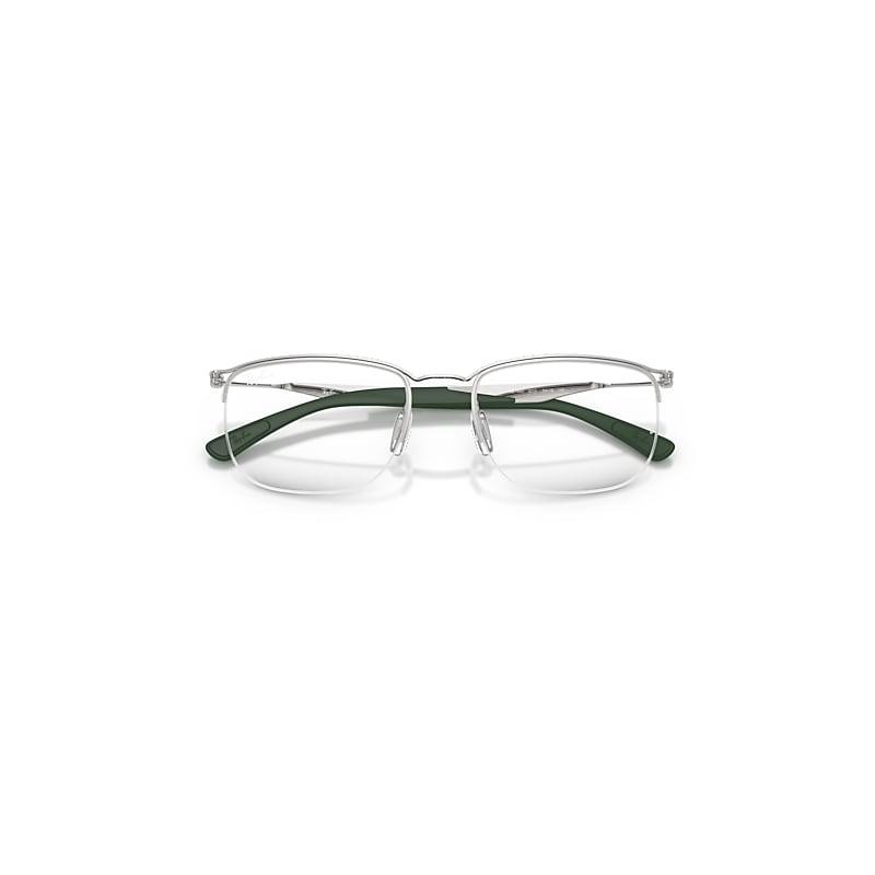 Ray-Ban Rb7552 Optics Eyeglasses Silver Frame Clear Lenses Polarized by RAY-BAN Ray-Ban Rb7552 Optics Eyeglasses Silver Frame Clear Lenses Polarized by RAY-BAN