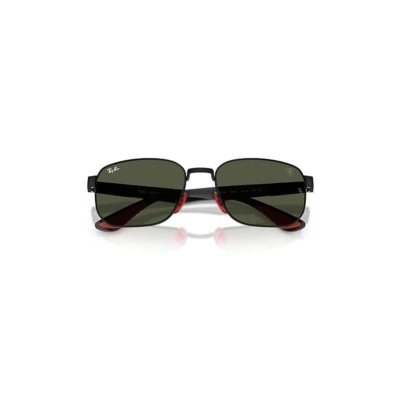 Ray-Ban Rb8329m Scuderia Ferarri Collection Sunglasses Matte Black Frame Green Lenses by RAY-BAN