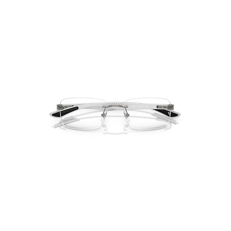 Ray-Ban Rb8423 Optics Eyeglasses Gunmetal Frame Clear Lenses Polarized by RAY-BAN