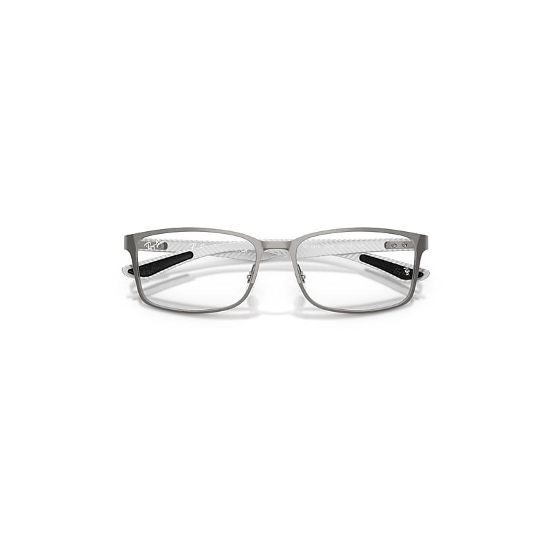 Ray-Ban Rb8424 Optics Eyeglasses Gunmetal Frame Clear Lenses Polarized by RAY-BAN