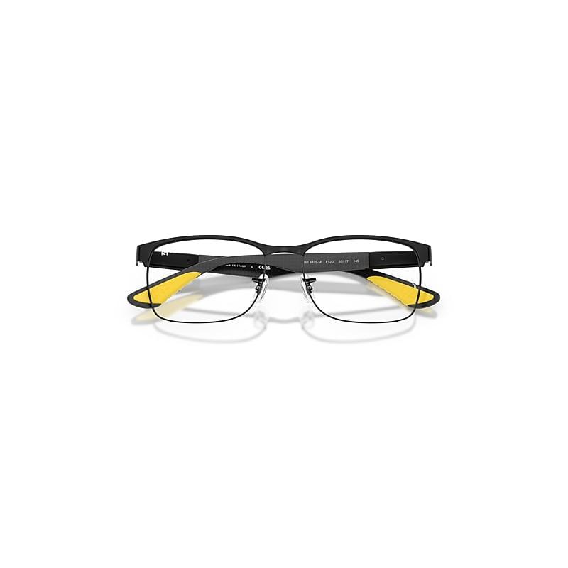 Ray-Ban Rb8425m Optics Scuderia Ferrari Collection Eyeglasses Matte Black Frame Clear Lenses Polarized by RAY-BAN