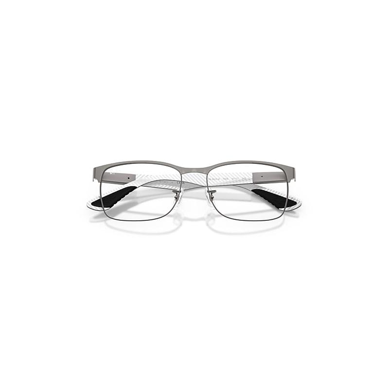 Ray-Ban Rb8425m Optics Scuderia Ferrari Collection Eyeglasses Matte Gunmetal Frame Clear Lenses Polarized by RAY-BAN