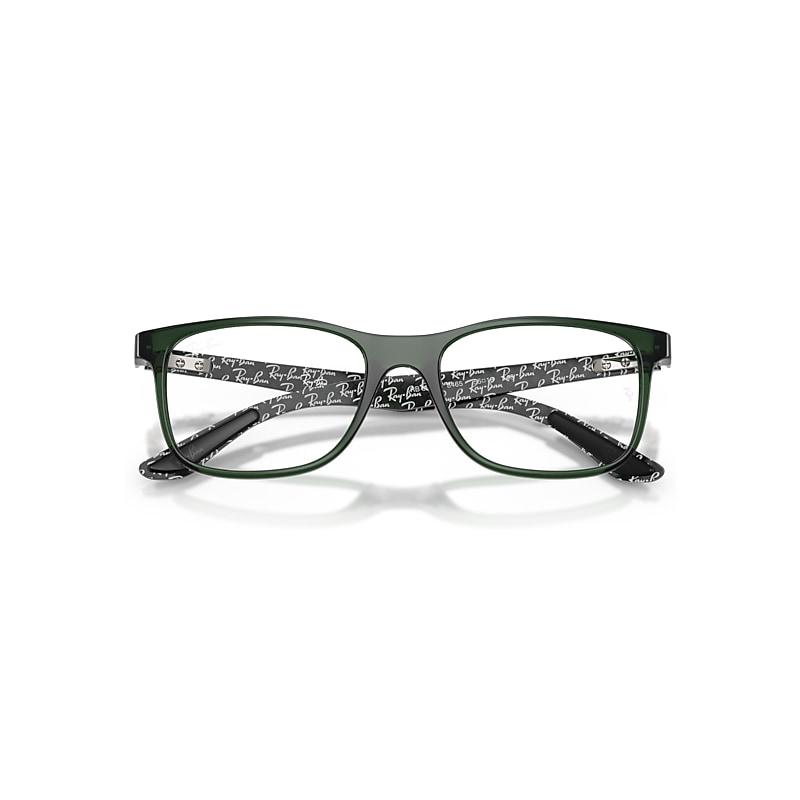Ray-Ban Rb8903 Optics Eyeglasses Dark Carbon On Texture White Frame Clear Lenses Polarized by RAY-BAN