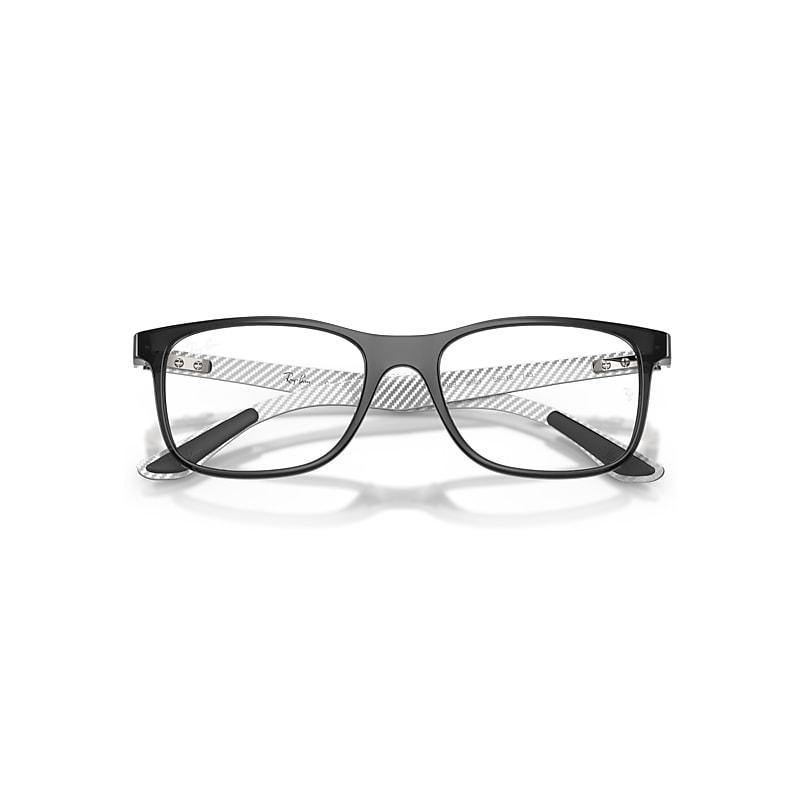 Ray-Ban Rb8903 Optics Eyeglasses Matte Grey On Light Carbon Frame Clear Lenses Polarized by RAY-BAN