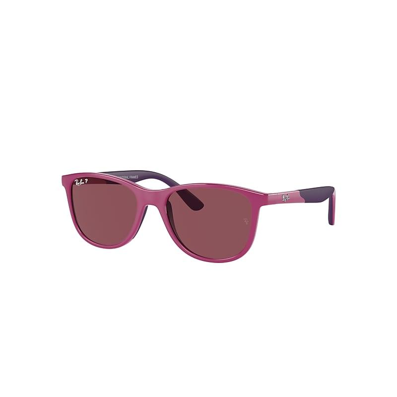 Ray-Ban Rb9077s Kids Bio-based Sunglasses Fuchsia On Violet Frame Violet Lenses Polarized by RAY-BAN