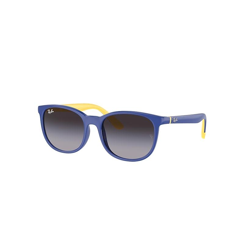 Ray-Ban Rb9079s Kids Bio-based Sunglasses Light Blue On Yellow Frame Violet Lenses by RAY-BAN