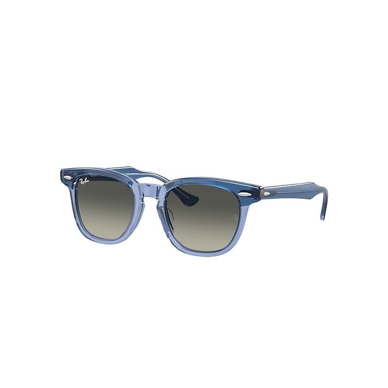 Ray-Ban Rb9098s Kids Sunglasses Top Violet On Transparent Violet Frame Grey Lenses by RAY-BAN